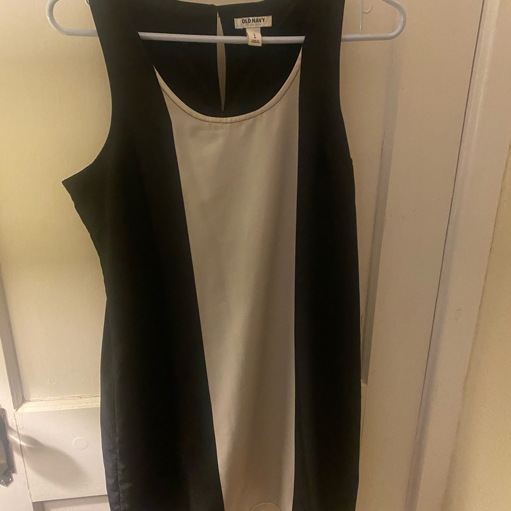 Old navy black and white mini dress casual